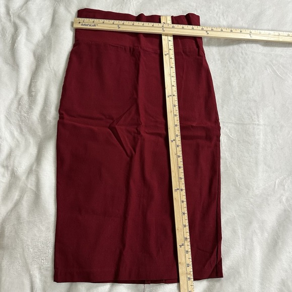 Silhouette NYC Pencil Skirt Women's L Red High Waist. - Picture 2 of 5